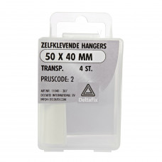 ZELFKLEVENDE HANGERS 4X TRANSPARANT 50X40MM ZELFKLEVENDE HANGERS 4X TRANSPARANT 50X40MM