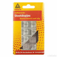 8X STOOTDOP TRANSPARANT 18X18X6 MM 8X STOOTDOP TRANSPARANT 18X18X6 MM