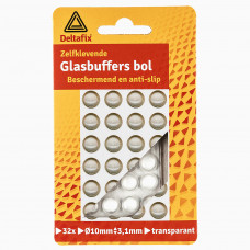 32 STUKS 10MM GLASBUFFER BOL TRANSPARANT 32 STUKS 10MM GLASBUFFER BOL TRANSPARANT