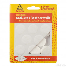 ANTI-KRAS VILT ROND 28MM WIT (8 STUKS) ANTI-KRAS VILT ROND 28MM WIT (8 STUKS)