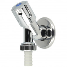 WASMACHINE- KRAAN SCHUIN +KEERKLEP CHROOM KNOP WASMACHINE- KRAAN SCHUIN +KEERKLEP CHROOM KNOP