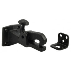 DEURVASTZETTER MUUR +SLUITHAAK ZWART GELAKT