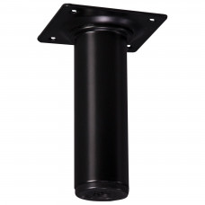MEUBELPOOT 10CM ZWART ROND 30MM MEUBELPOOT 10CM ZWART ROND 30MM