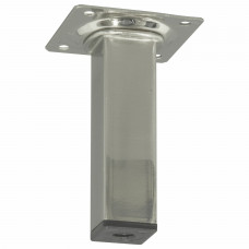 MEUBELPOOT 10CM RVS-LOOK VIERKANT 25X25MM MEUBELPOOT 10CM RVS-LOOK VIERKANT 25X25MM
