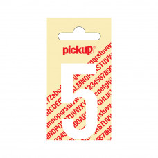 PICKUP PLAKCIJFER NOBEL 60MM KAPITAAL WIT 5