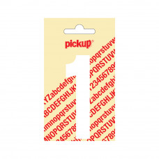 PICKUP PLAKCIJFER NOBEL 90MM KAPITAAL WIT 1 PICKUP PLAKCIJFER NOBEL 90MM KAPITAAL WIT 1