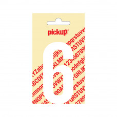 PICKUP PLAKCIJFER NOBEL 90MM KAPITAAL WIT 6