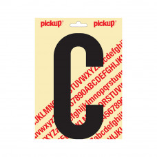 PICKUP PLAKLETTER NOBEL 200MM KAPITAAL ZWART C