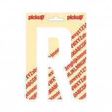 PICKUP PLAKLETTER NOBEL 150MM KAPITAAL WIT R