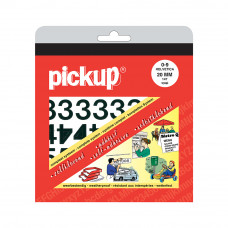 PICKUP PLAKCIJFER ASS. HELVETICA 20MM ZWART