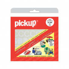 PICKUP PLAKLETTER ASS. HELVETICA 20MM WIT