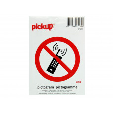 PICTOGRAM 10X10CM VERBODEN VOOR MOBIELE TELEFOONS PICTOGRAM 10X10CM VERBODEN VOOR MOBIELE TELEFOONS