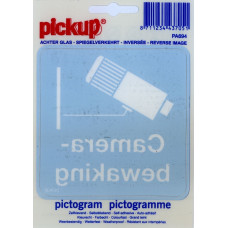 PICTOGRAM ACHTER GLAS 10X10CM CAMERA BEWAKING PICTOGRAM ACHTER GLAS 10X10CM CAMERA BEWAKING