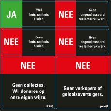PICTOGRAM VINYL JA/NEE 15X15CM PICTOGRAM VINYL JA/NEE 15X15CM