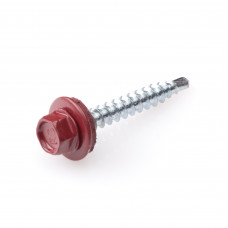 PROFIEL PLAATSCHROEF VERZINKT ROOD RAL 3009 4.9X35 (50 STUKS) PROFIEL PLAATSCHROEF VERZINKT ROOD RAL 3009 4.9X35 (50 STUKS)