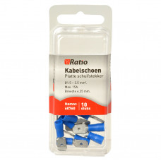 10X BLAUW KABELSCHOEN VLAKSTEKKER 1,5-2,5MM² 10X BLAUW KABELSCHOEN VLAKSTEKKER 1,5-2,5MM²