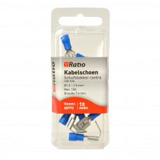 10X BLAUW KABELSCHOEN CONTRA KOPPEL VLAK STEKKER 1,5-2,5MM² 10X BLAUW KABELSCHOEN CONTRA KOPPEL VLAK STEKKER 1,5-2,5MM²