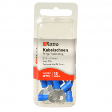 10X BLAUW KABELSCHOEN OOG 6MM 1,5-2,5MM² 10X BLAUW KABELSCHOEN OOG 6MM 1,5-2,5MM²
