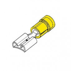 KABELSCHOEN CONTRASTEKKER VLAK 6,3MM GEEL 2,5-6MM² KABELSCHOEN CONTRASTEKKER VLAK 6,3MM GEEL 2,5-6MM²