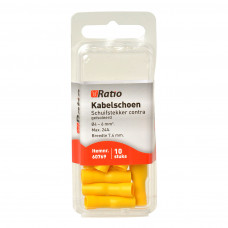 10X GEEL KABELSCHOEN CONTRA ISO VLAKSTEKKER 4-6MM² 10X GEEL KABELSCHOEN CONTRA ISO VLAKSTEKKER 4-6MM²