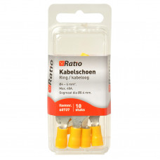 10X GEEL KABELSCHOEN OOG 8MM 4-6MM² 10X GEEL KABELSCHOEN OOG 8MM 4-6MM²