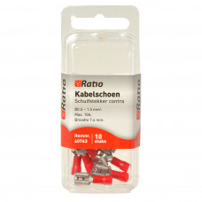 10X ROOD KABELSCHOEN CONTRA VLAKSTEKKER 0,5-1,5MM² 10X ROOD KABELSCHOEN CONTRA VLAKSTEKKER 0,5-1,5MM²