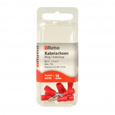 10X ROOD KABELSCHOEN OOG 4MM 0,5-1,5MM² 10X ROOD KABELSCHOEN OOG 4MM 0,5-1,5MM²