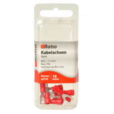 10X ROOD KABELSCHOEN VORK 4MM 0,5-1,5MM² 10X ROOD KABELSCHOEN VORK 4MM 0,5-1,5MM²