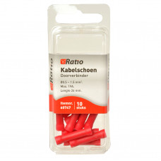 10X ROOD KABELSCHOEN VERBINDER 0,5-1,5MM² 10X ROOD KABELSCHOEN VERBINDER 0,5-1,5MM²