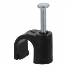 20X KABELCLIP ROND 7MM ZWART 20X KABELCLIP ROND 7MM ZWART