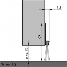 ELLEN IBS-70 TOCHTSTRIP BORSTEL 29MM 300CM ELLEN IBS-70 TOCHTSTRIP BORSTEL 29MM 300CM