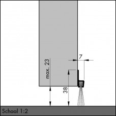 ELLEN IBS-39 TOCHTSTRIP BORSTEL 40MM 300CM ELLEN IBS-39 TOCHTSTRIP BORSTEL 40MM 300CM