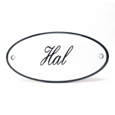 EMAILLE OVAAL NAAMBORD HAL 10X5CM
