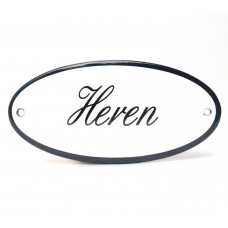 EMAILLE OVAAL NAAMBORD HEREN 10X5CM