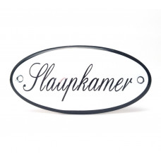 EMAILLE OVAAL NAAMBORD SLAAPKAMER 10X5CM