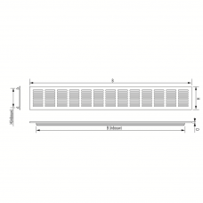 VENTILATIE STRIP WIT 500X80MM VENTILATIE STRIP WIT 500X80MM
