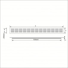 VENTILATIE STRIP WIT 500X60MM VENTILATIE STRIP WIT 500X60MM