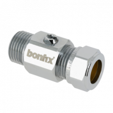 CHROOM KOGELSTOP- KRAAN RECHT 3/8"BUX12MM CHROOM KOGELSTOP- KRAAN RECHT 3/8"BUX12MM