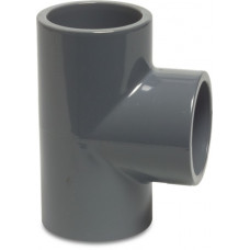 40MM T-STUK 90&deg; PVC-U LIJMMOF 10BAR GRIJS
