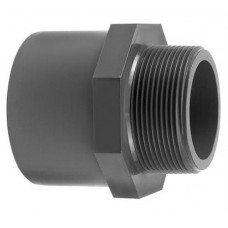 PUNTSTUK PVC-U 40/50MM X1 1/4" LIJMMOF/ SPIE X BUITENDRAAD 16BAR GRIJS PUNTSTUK PVC-U 40/50MM X1 1/4" LIJMMOF/ SPIE X BUITENDRAAD 16BAR GRIJS
