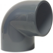 50MM PVC-U KNIE 90GRD LIJMMOF 10BAR GRIJS 50MM PVC-U KNIE 90GRD LIJMMOF 10BAR GRIJS