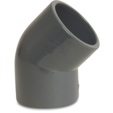 20MM PVC-U KNIE 45GRD LIJMMOF 10BAR GRIJS 20MM PVC-U KNIE 45GRD LIJMMOF 10BAR GRIJS