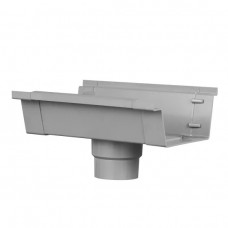 180MM PVC BAKGOOT UITLOOP GRIJS 180MM PVC BAKGOOT UITLOOP GRIJS