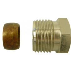 KNELRING + DRUKMOER 1/2" VERNIKKELD EXTRA LANG KNELRING + DRUKMOER 1/2" VERNIKKELD EXTRA LANG