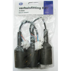 3X VERHUIS- FITTING E27 ZWART 3X VERHUIS- FITTING E27 ZWART