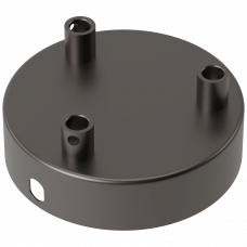 PLAFONDPLAAT 100MM 3-GATS PARELZWART MAT