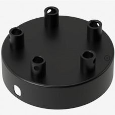 PLAFONDPLAAT 100MM 5-GATS ZWART MAT