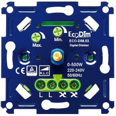 ECODIM 03 LED DIMMER 0-500W (RLC) FASE AAN+ AFSNIJDING ECODIM 03 LED DIMMER 0-500W (RLC) FASE AAN+ AFSNIJDING