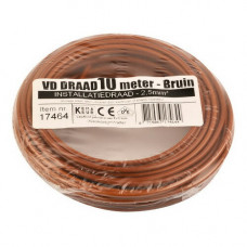 ROL 10MTR VD-DRAAD 2,5Q BRUIN
