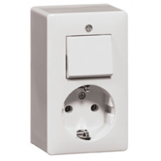 PEHA OPBOUW COMBI WISSEL +RA STOPCONTACT PEHA OPBOUW COMBI WISSEL +RA STOPCONTACT